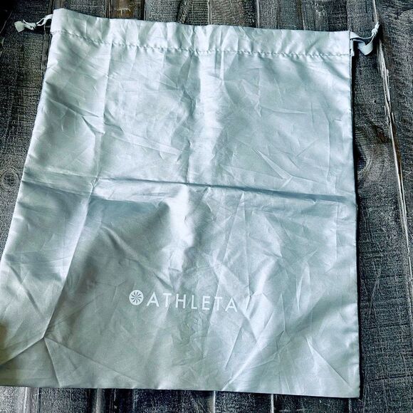 Athleta Drawstring Silver Travel Multipurpose Storage Bag - Picture 1 of 4
